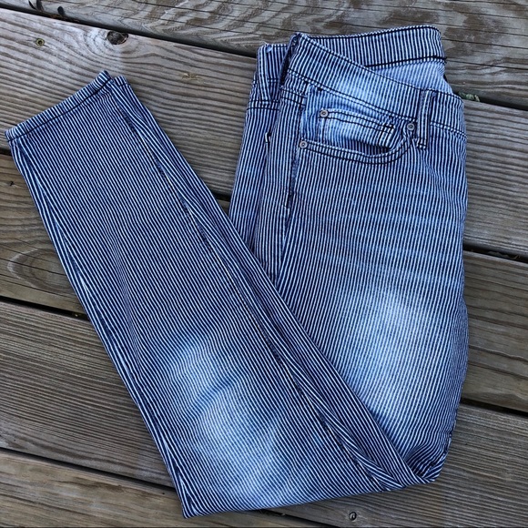 mens railroad stripe jeans